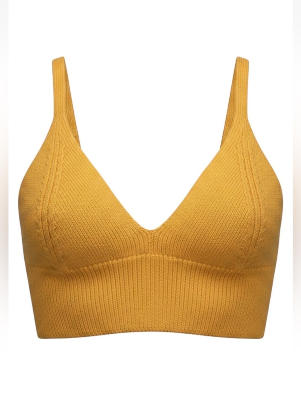 525 American Marigold Knit Crop Top NWT M
